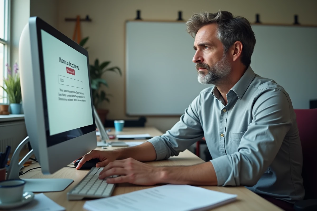 Enseignant bloqué sur la page de connexion du webmail de l'académie de Normandie Rouen