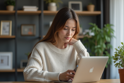 Jeune femme utilisant son smartphone pour la double authentification