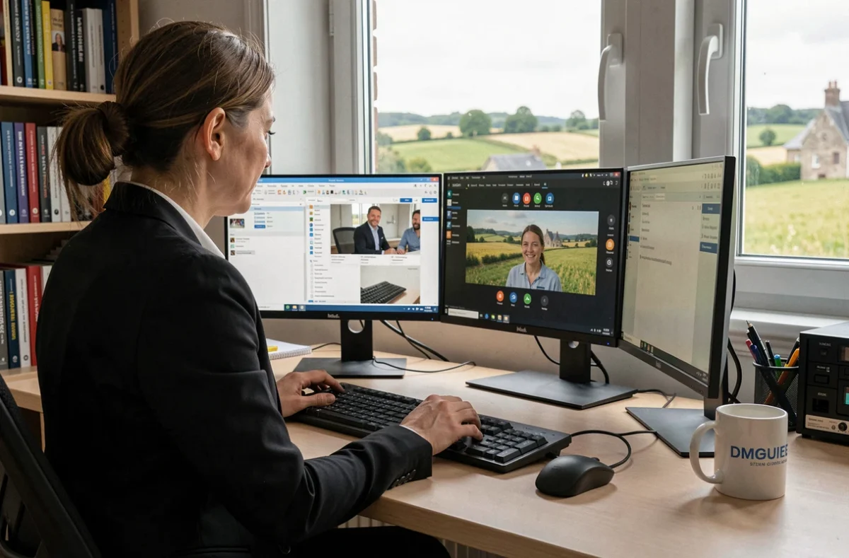 Technicienne de SF2i FR effectuant un dépannage informatique à distance dans les Côtes-d'Armor